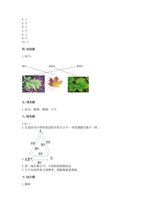 教科版科学一年级上册期末测试卷精品【网校专用】.docx