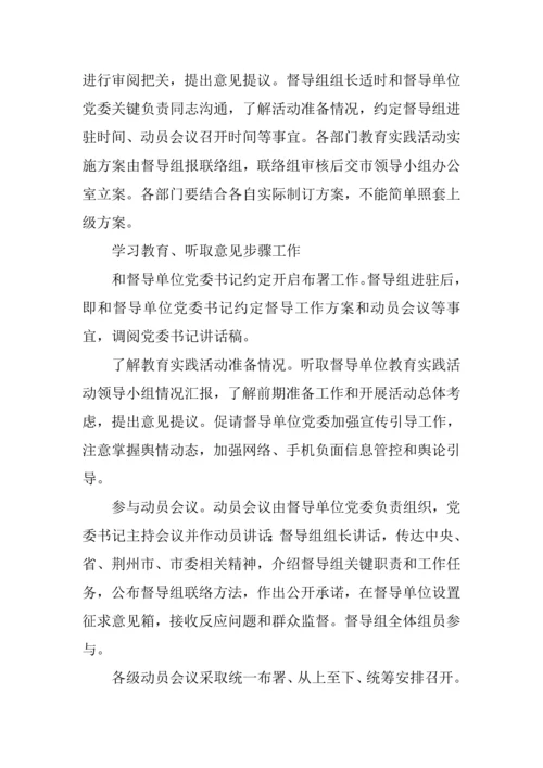 市委党的群众路线教育实践活动督导组督导工作专项方案.docx