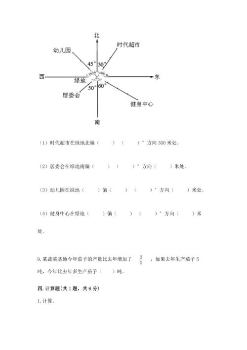 人教版六年级上册数学期末测试卷（易错题）.docx