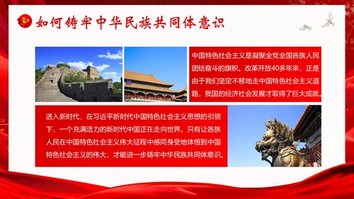铸牢中华民族共同体民族团结党建PPT课件党课