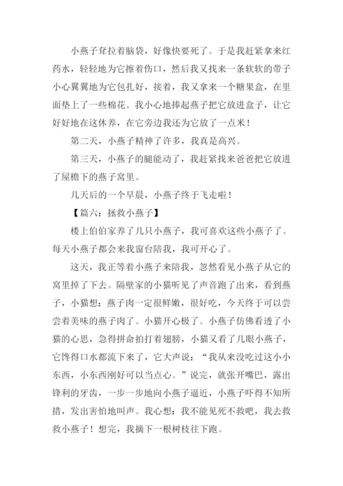 拯救小燕子作文400字.docx