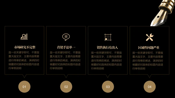 黑金简约商务房地产营销策划模板