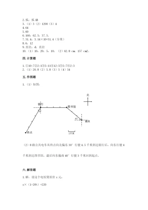 2022六年级上册数学期末测试卷（黄金题型）word版.docx