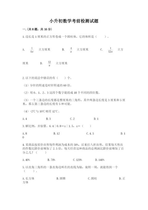 小升初数学考前检测试题（培优b卷）.docx