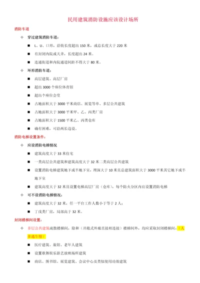 经典建筑消防设施应当设置场所汇总.docx