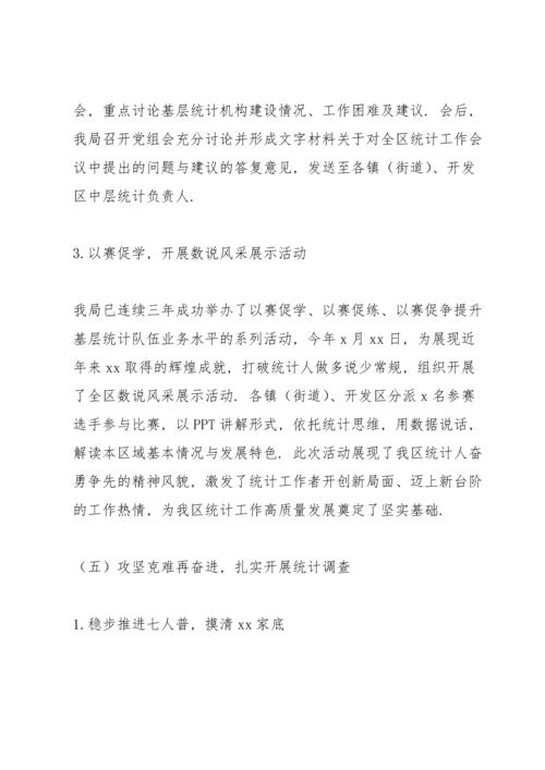 区统计局年度工作总结及下一步统计工作规划.docx