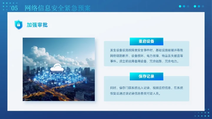 蓝色创意科技互联网商业计划书企业网络安全教育宣传PPT模板国家网络安全宣传周网络安全宣传周