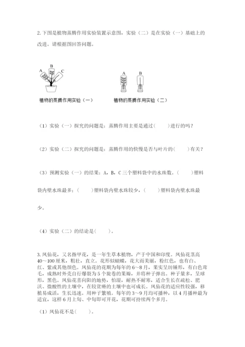 科学四年级下册第一单元植物的生长变化测试卷新版.docx