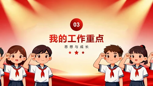 红色鎏金大气党政风校园团支书竞选宣言PPT模板