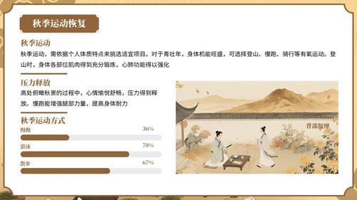 棕色中国风秋季养生中医智慧PPT模板