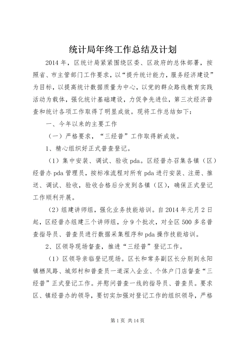 统计局年终工作总结及计划.docx