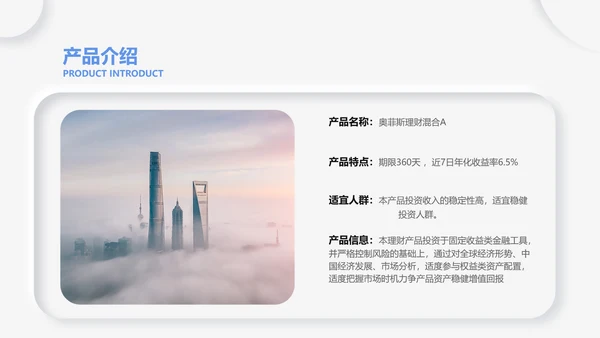 简约风灰白色金融理财产品介绍PPT