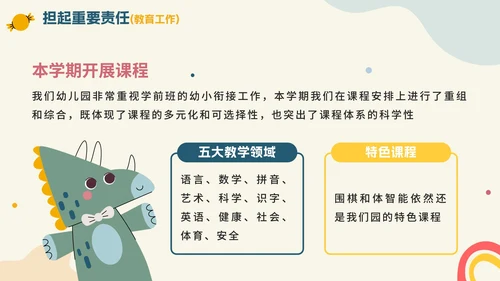 清新莫兰迪色手绘幼儿园园长工作汇报总结PPT模板