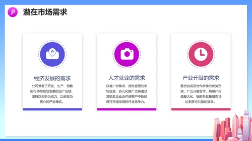 简约商务渐变智慧城市解决方案PPT模板