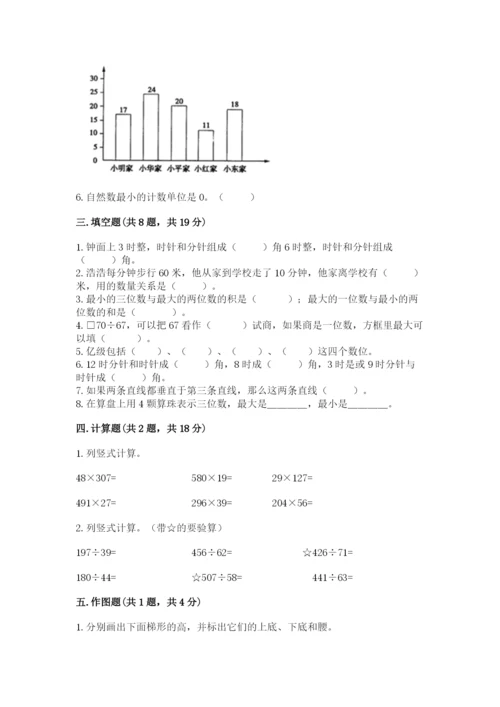 人教版数学四年级上册期末测试卷精品【考点梳理】.docx