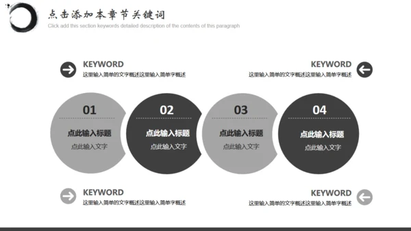 BUSINES中国风水墨飞马通用PPT模板