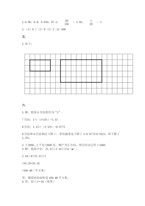 六年级毕业班数学期末考试试卷附答案（综合题）.docx