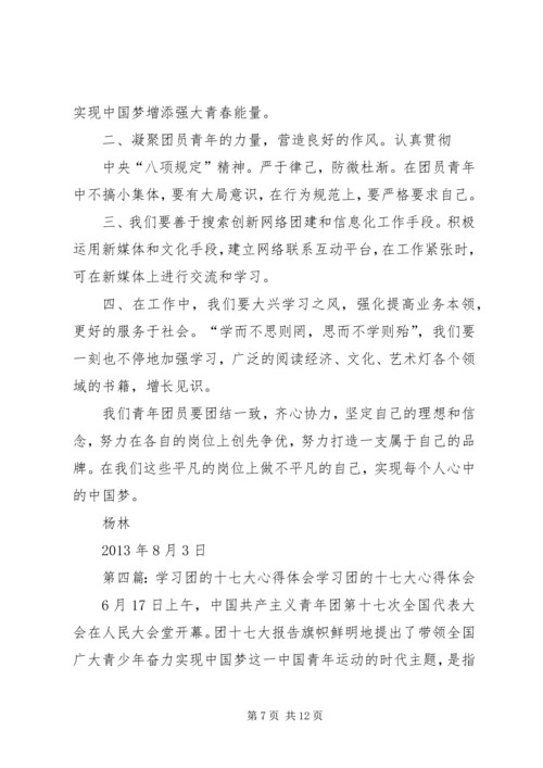 学习团十七大精神的心得体会_1.docx