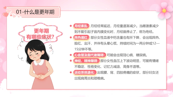 世界更年期关怀日关爱女性健康更年期科普宣传PPT