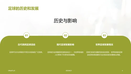绿色商务现代青少年足球夏令营培训课件PPT模板