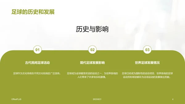 绿色商务现代青少年足球夏令营培训课件PPT模板