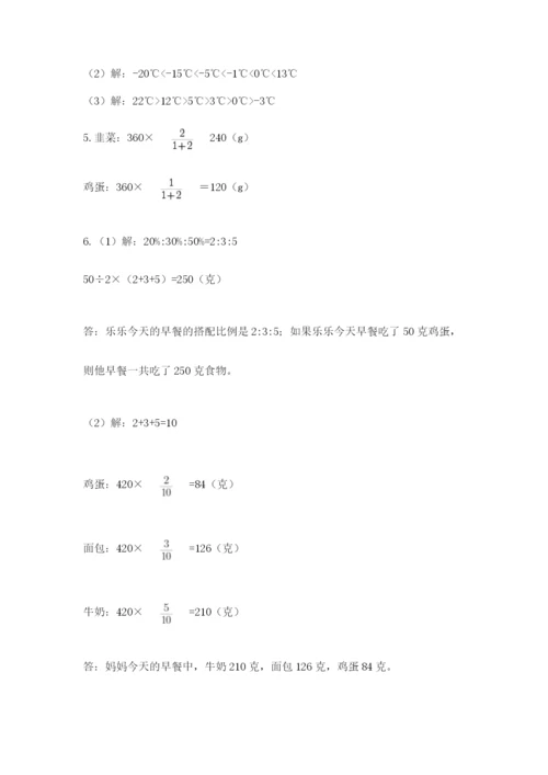 小学六年级数学摸底考试题及参考答案【轻巧夺冠】.docx