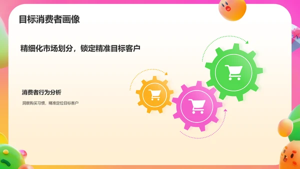 橙色3D风电商运营方案PPT模板