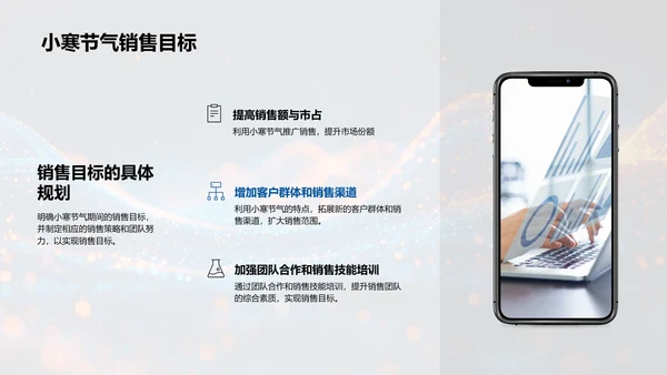小寒节气销售报告PPT模板