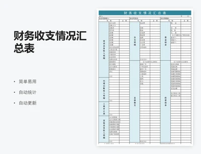 财务收支情况汇总表