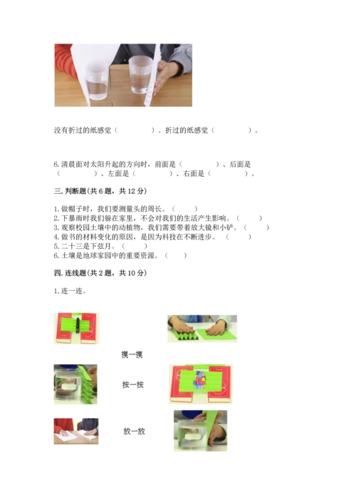 教科版科学二年级上册《期末测试卷》附参考答案（轻巧夺冠）.docx