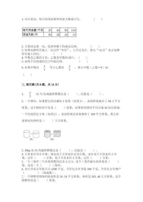 北京市石景山区六年级下册数学期末测试卷a4版.docx