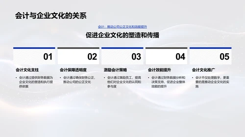 会计推动企业文化PPT模板