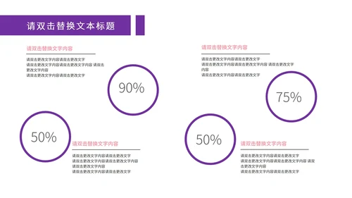 紫色清新简约风数据报告PPT模板