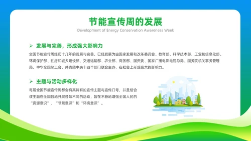 绿色简约风2023年节能宣传周主题班会