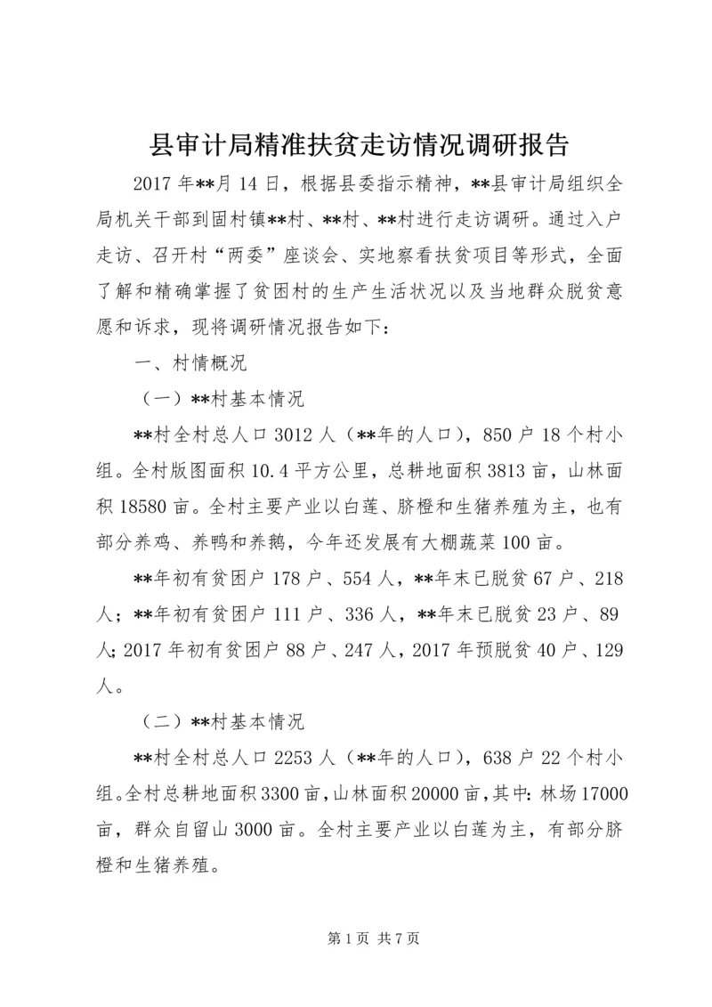 县审计局精准扶贫走访情况调研报告.docx