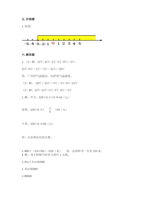 冀教版小升初数学模拟试卷（突破训练）.docx