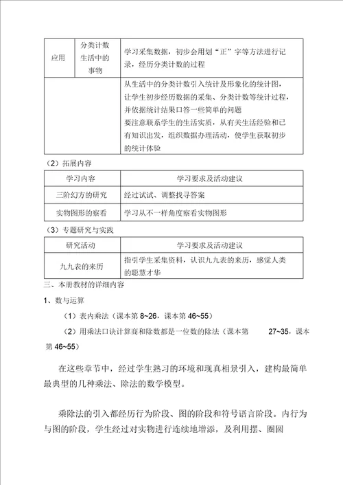 学年数学二年级第一学期教学计划