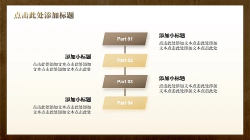 棕色鎏金中国风大学生开学自我介绍PPT模板