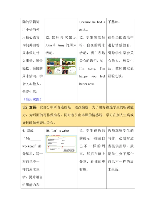 Unit 2 Last weekend 单元整体教学设计（4个课时）