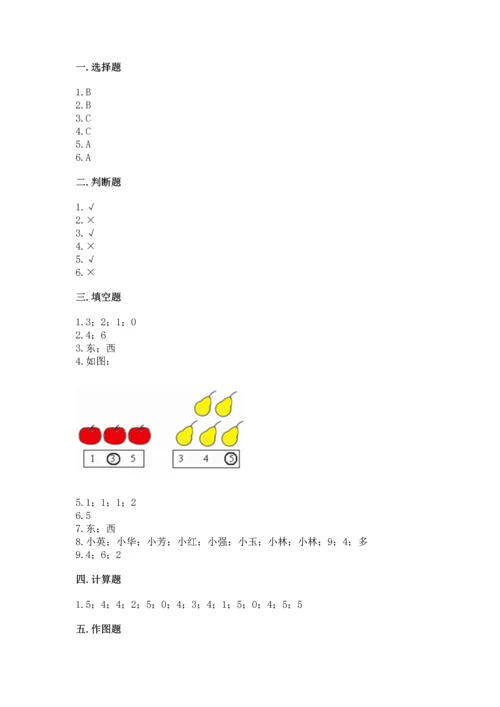 人教版一年级上册数学期中测试卷含答案下载.docx