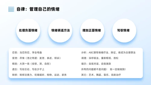 蓝色商务实拍风压力与情绪管理员工培训PPT