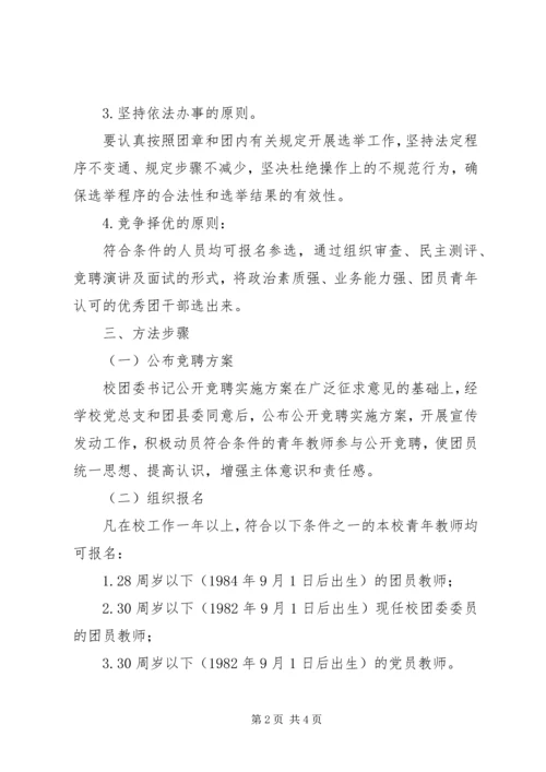 职业中专公开竞聘校团委书记实施方案.docx
