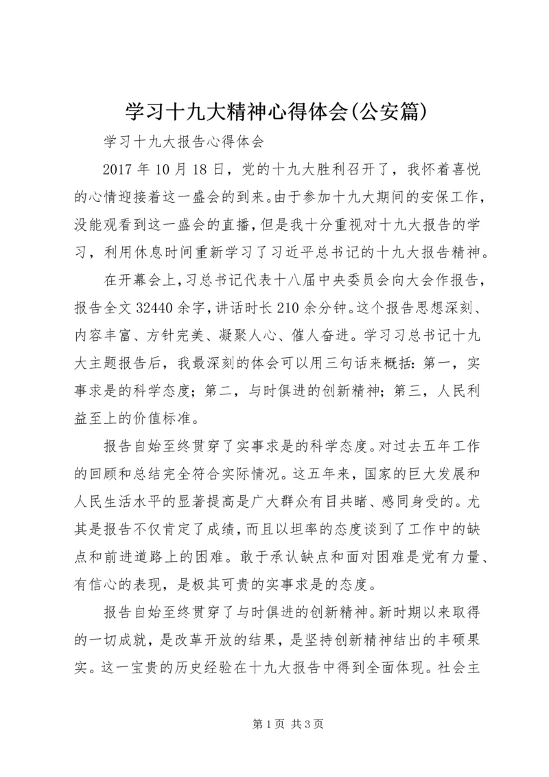 学习十九大精神心得体会(公安篇) (4).docx