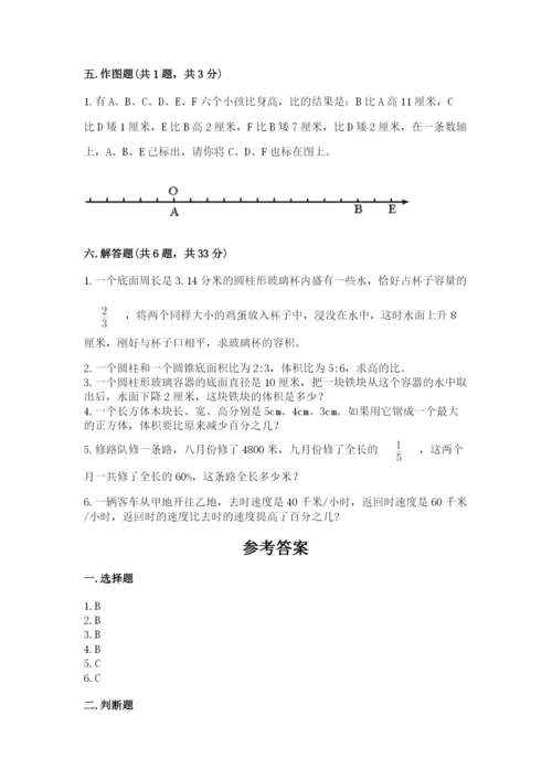 人教版六年级下册数学期末测试卷精品【考点梳理】.docx