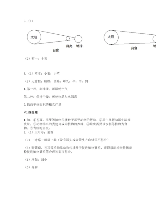 教科版科学六年级下册期末测试卷含下载答案.docx