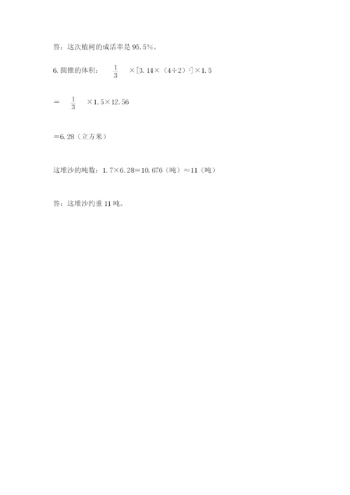 苏教版数学六年级下册试题期末模拟检测卷精品（精选题）.docx