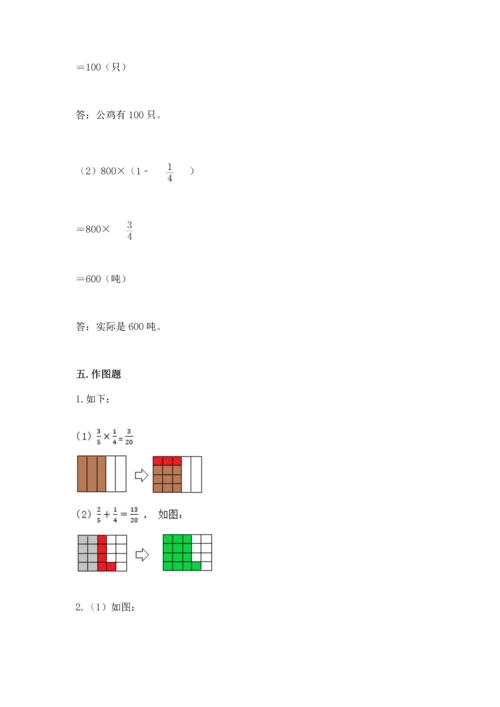 人教版六年级上册数学期中测试卷（达标题）.docx