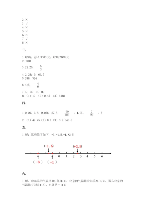 济南市外国语学校小升初数学试卷精品（名校卷）.docx