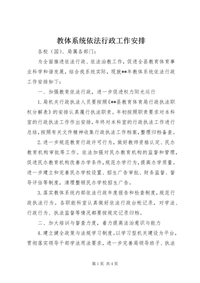 教体系统依法行政工作安排.docx