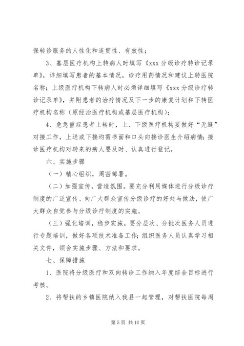 辉渠镇卫生院分级诊疗工作方案 (4).docx